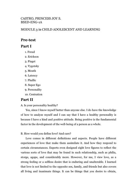 LEARNING ASSESSMENT NO. 3 BSED ENG 1A .